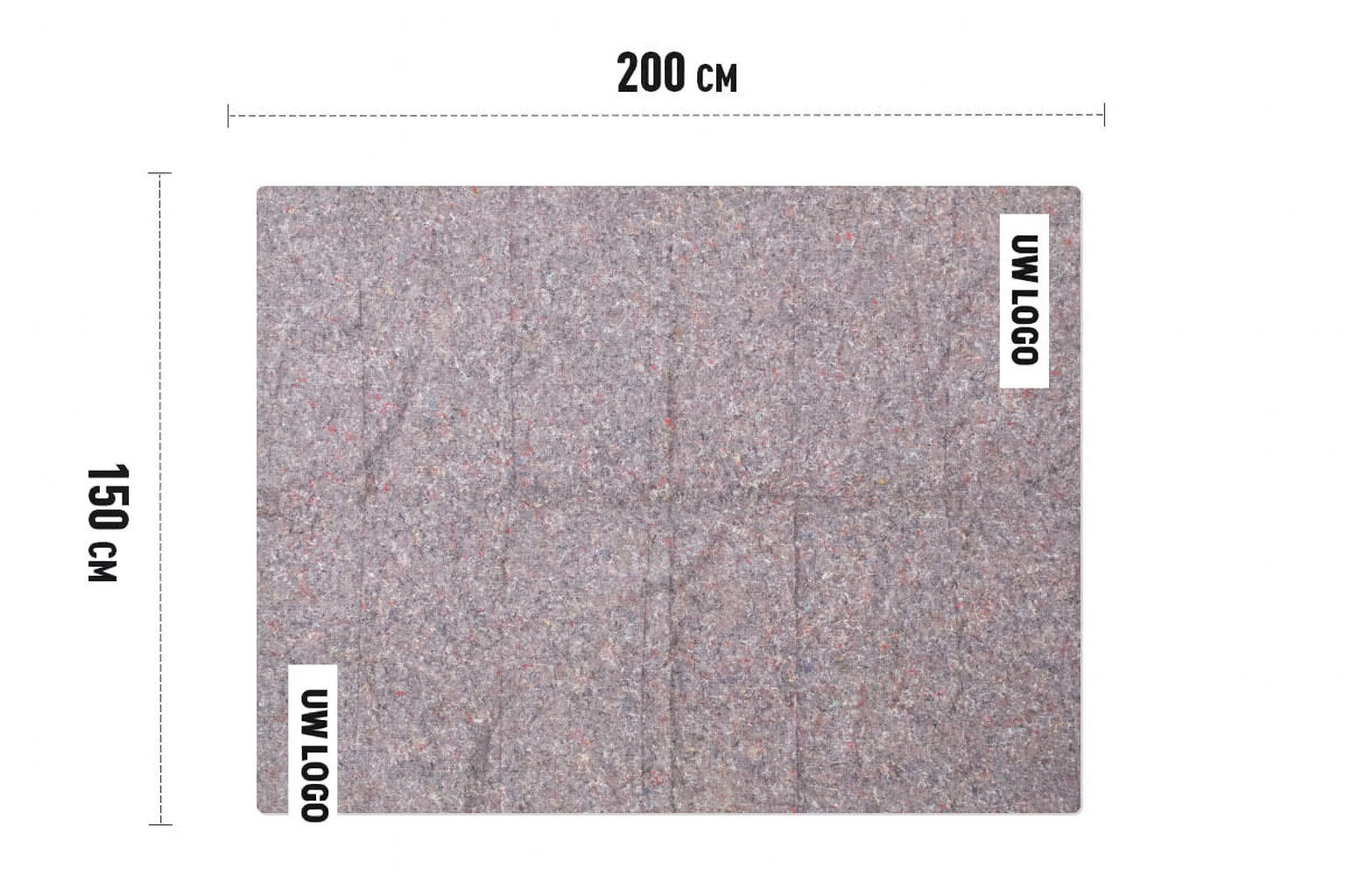 Verhuisdekens gestikt gepersonaliseerd - 150 x 200cm Verhuisdekens gestikt gepersonaliseerd - 150 x 200cm