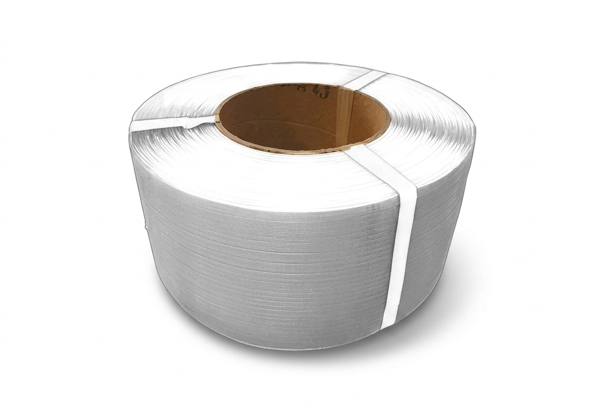 PP omsnoeringsband wit - 12mm x 3.000 m x 0,55mm