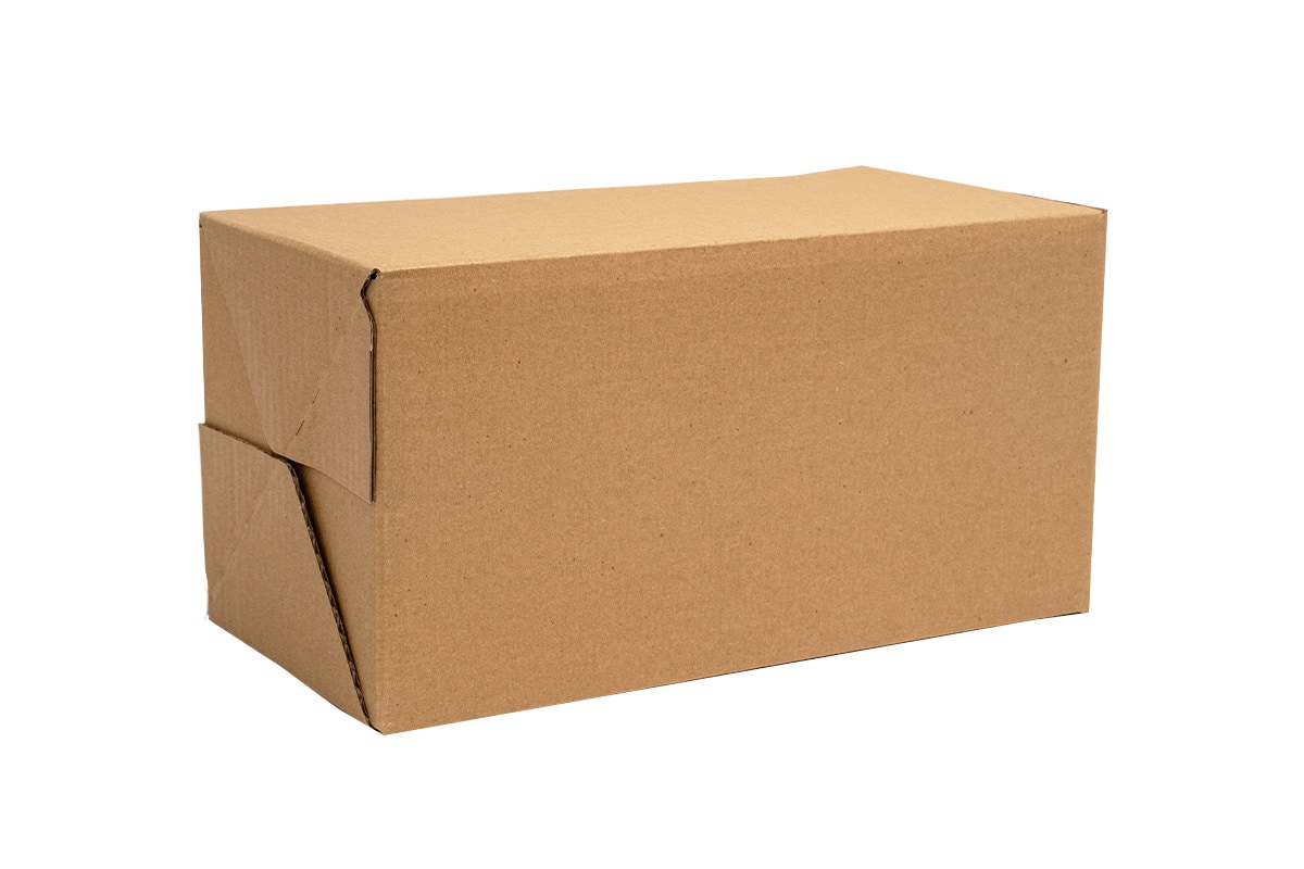 Autolock doos bruin - 155 x 155 x 300mm (enkele golf)