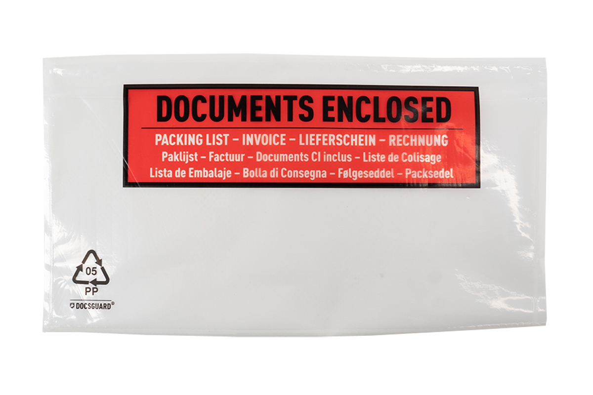 Paklijst enveloppen Documents Enclosed - 225 x 122mm (250 st)