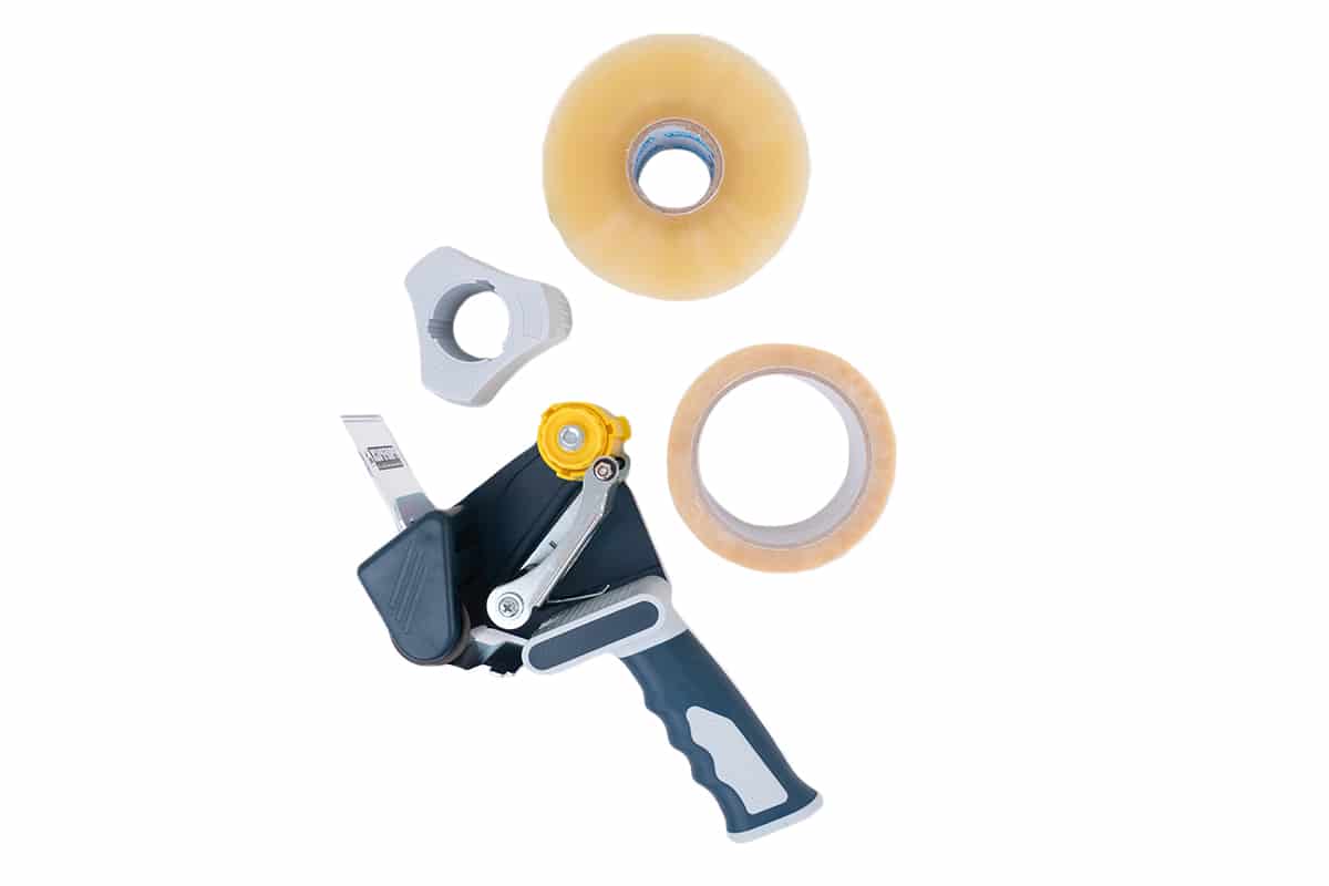 Bonus Tape dispenser twin core + safety 50mm (koker 76 en 38mm)