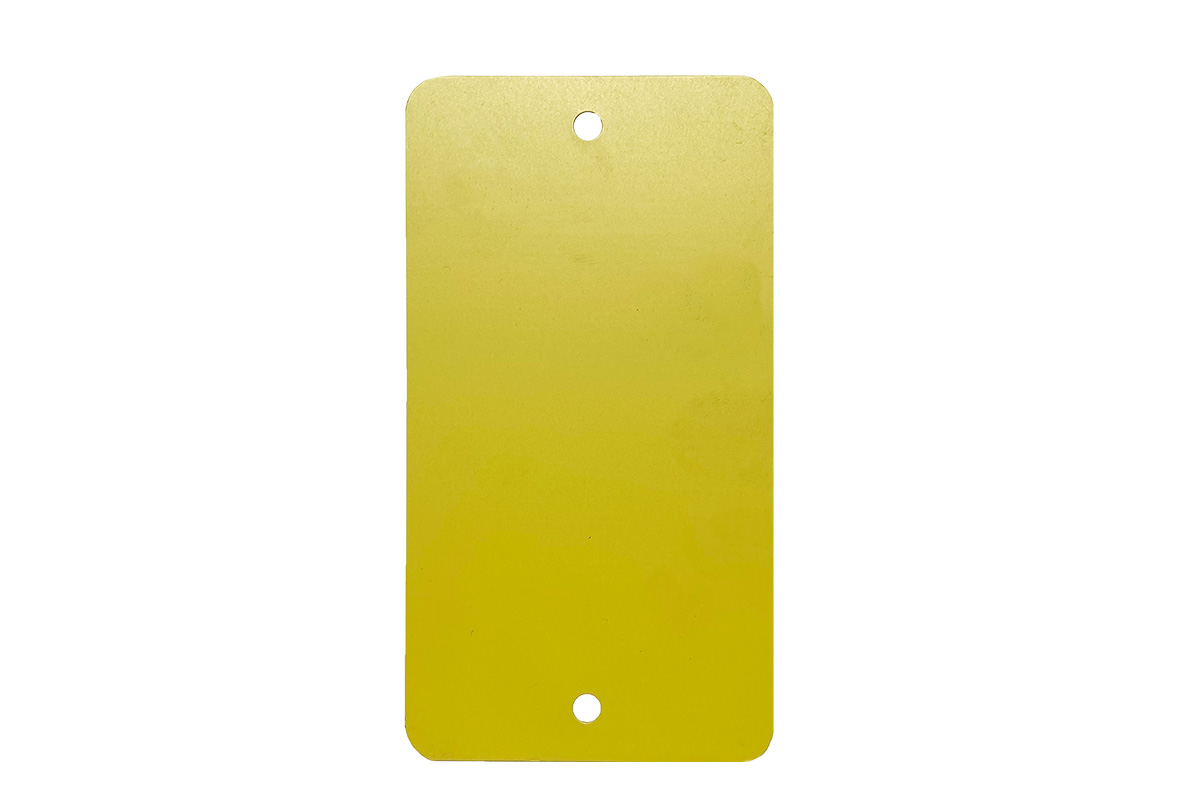 Metalen labels geel - 65 x 120mm (100 st) Metalen labels geel - 65 x 120mm (100 st)
