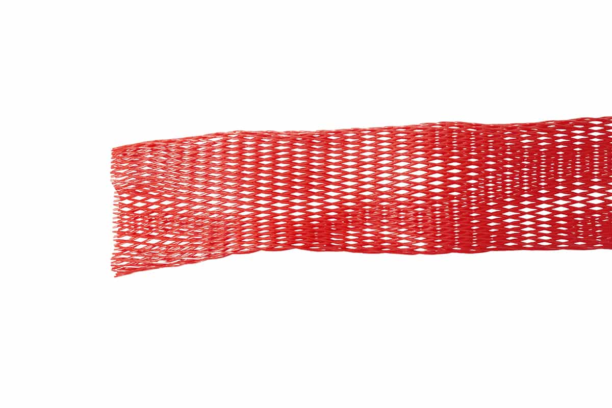 Plastic buisnet in dispenserdoos rood - 50-100mm x 100m