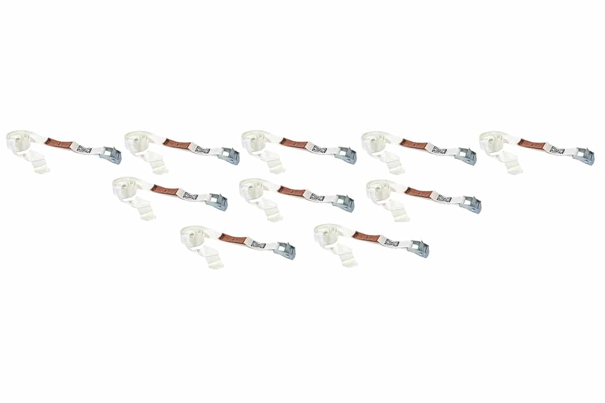 Bagagegordel spanband wit + gesp - 25mm x 1,5m