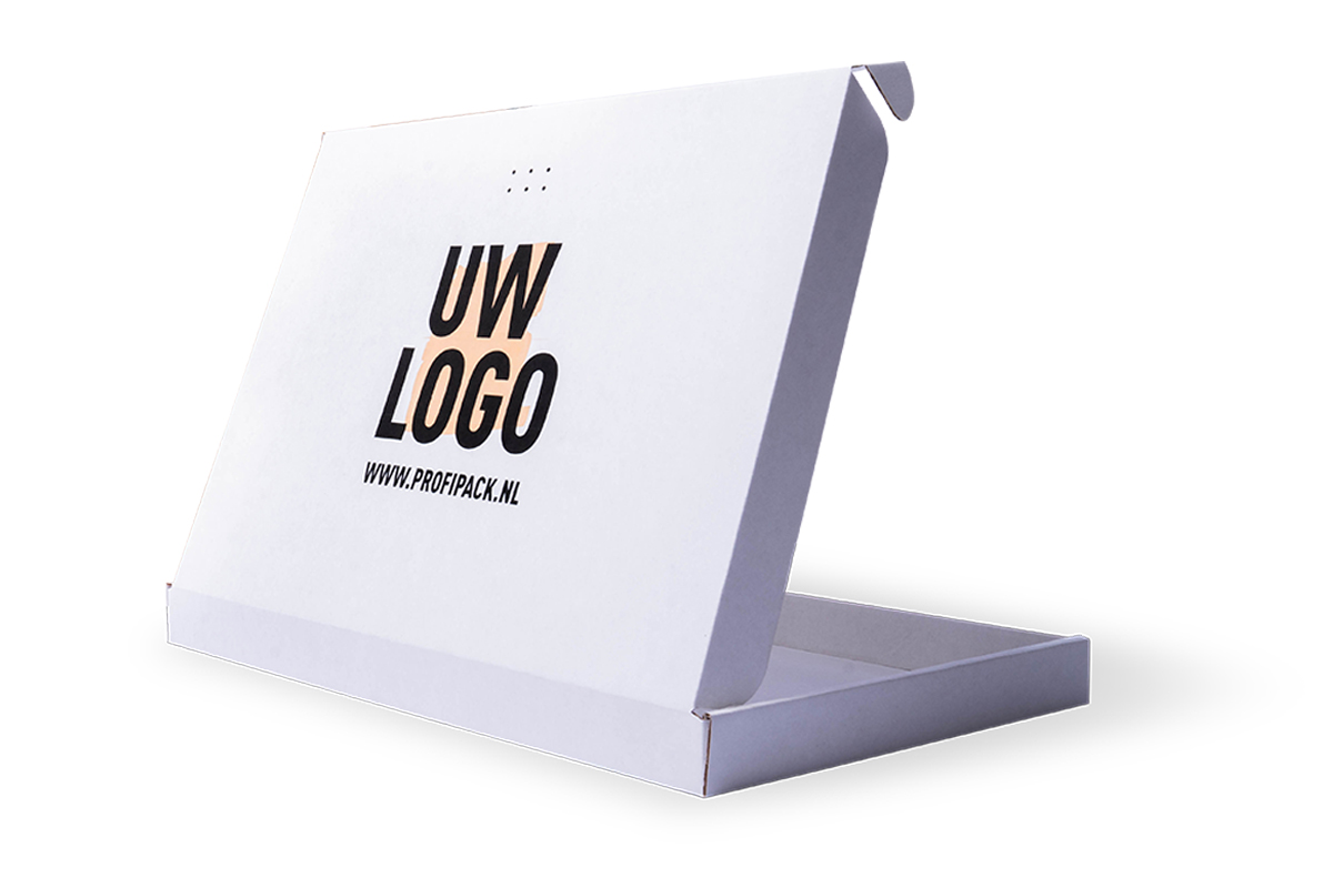 Brievenbusdozen bedrukt wit - meerdere afmetingen beschikbaar