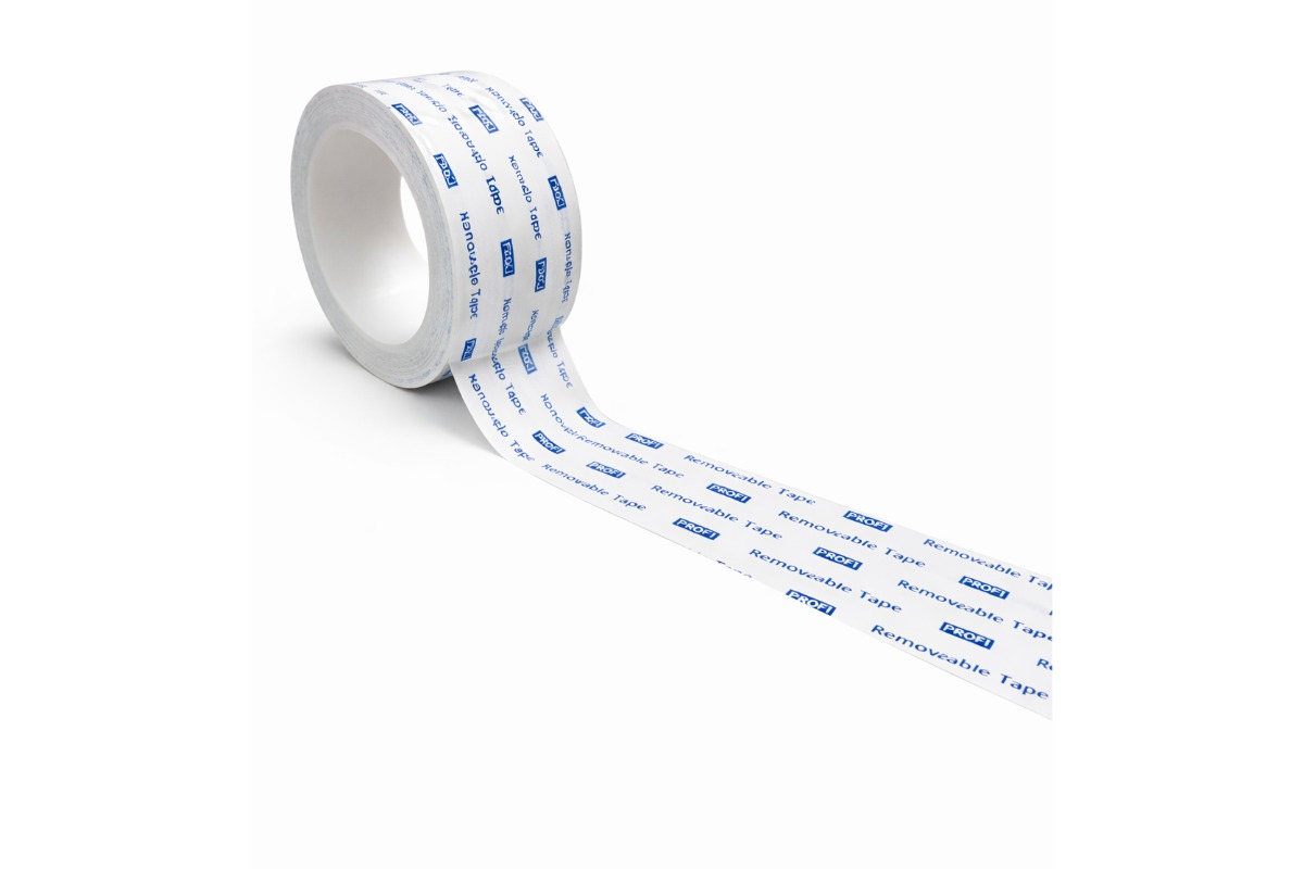 Stuclopertape removable + Kunststof kern - 50mm x 33m