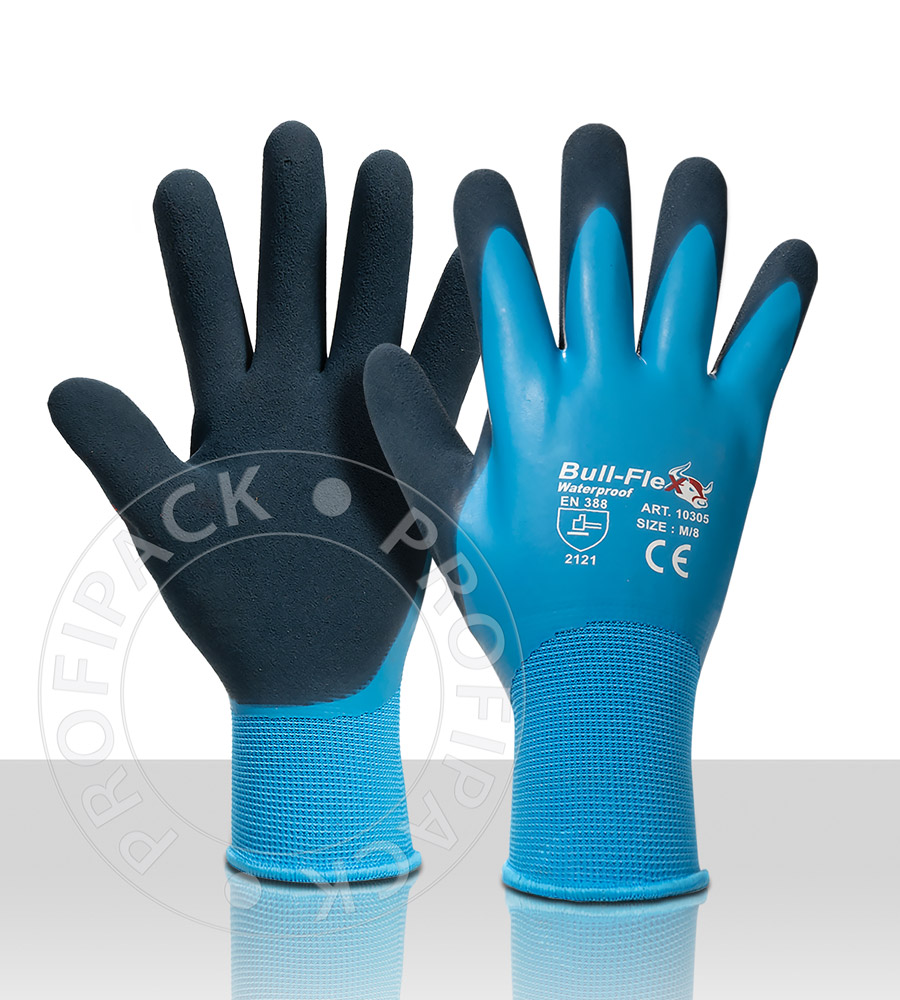 Bullflex Latex handschoenen waterafstotend - maat 10/XL 11/XXL