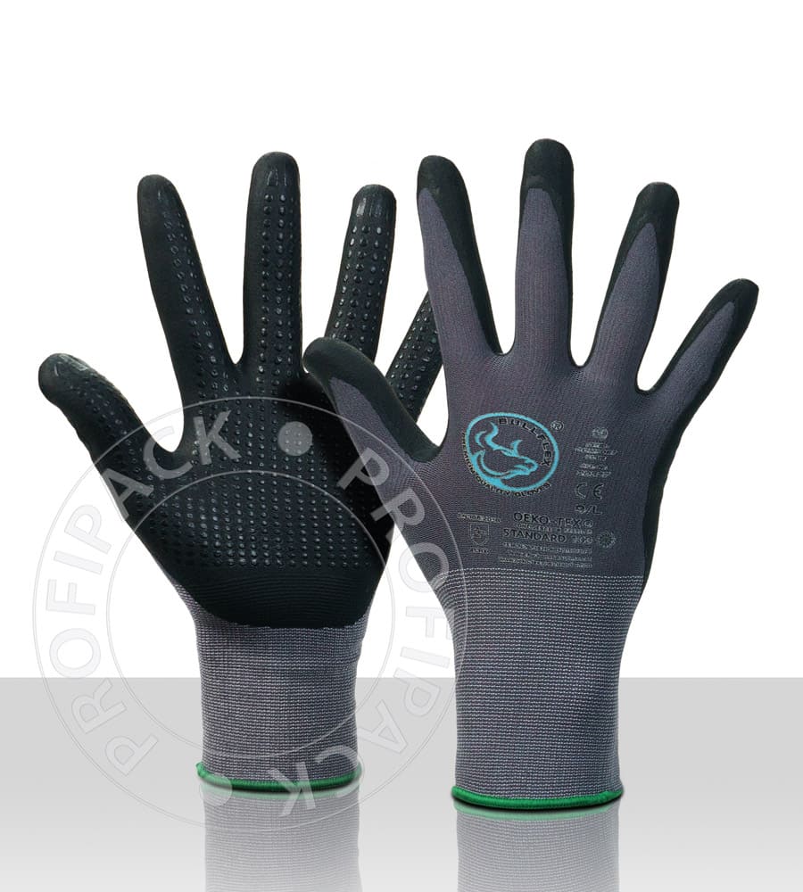 Bullflex Premium handschoenen nitril comfort plus antislip - maat 9/L
