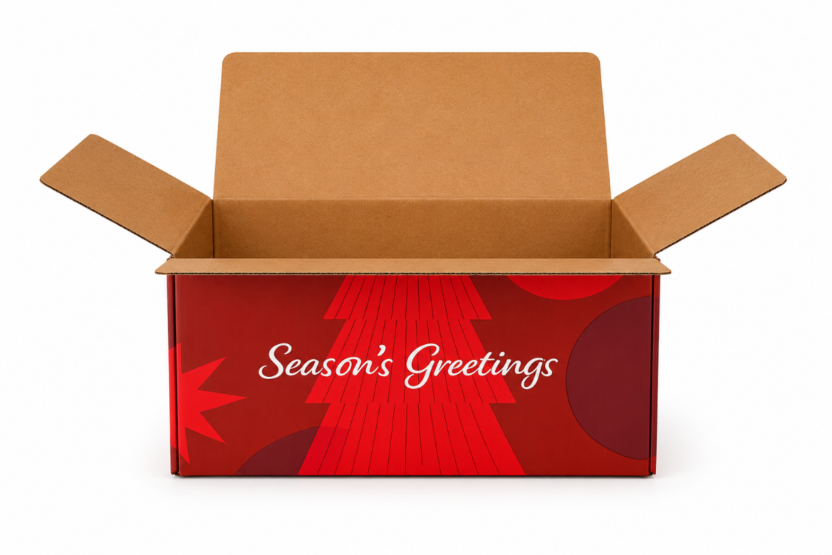 Kerstdoos "Seasons Greetings" - 390 x 290 x 126mm