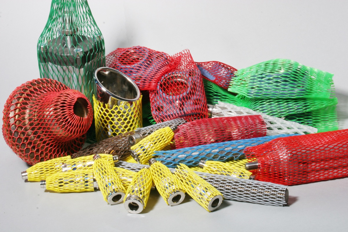 Plastic buisnet in dispenserdoos blauw - 15-25mm x 200m