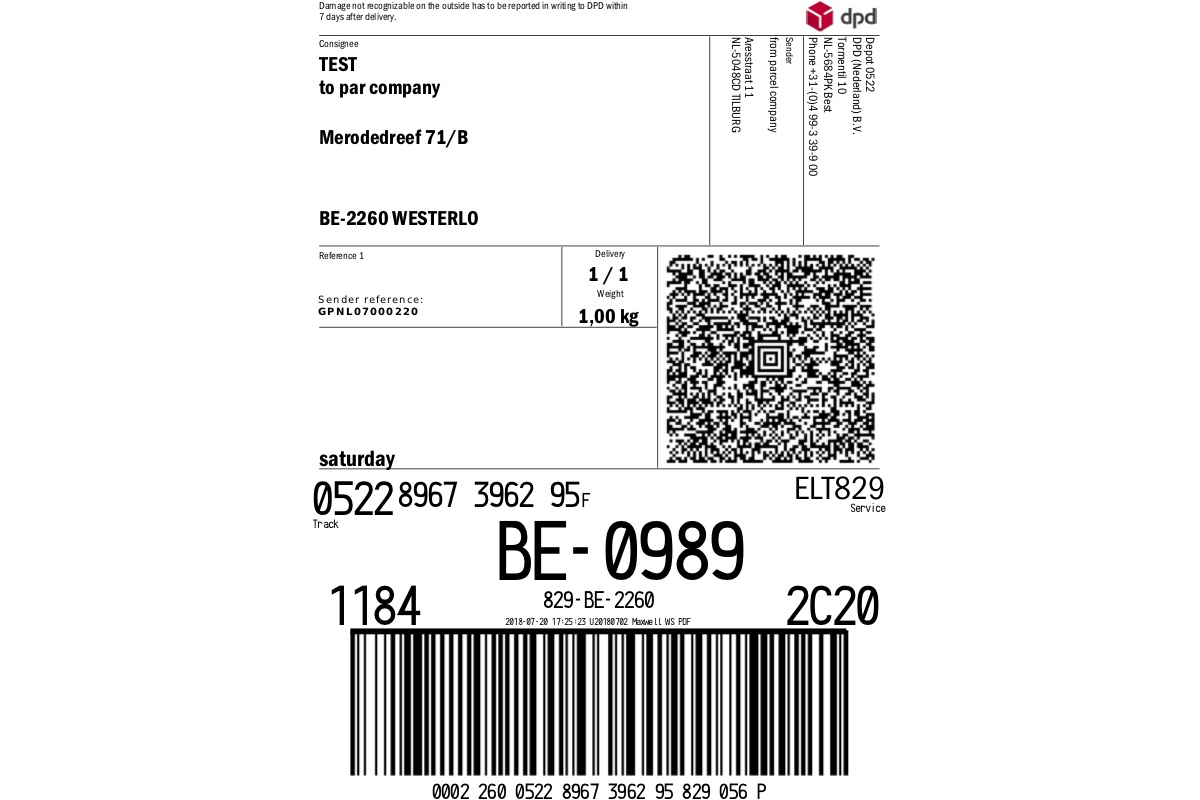 Verzendlabels ROOD PostNL/DPD/GLS - 102 x 150mm (300st)
