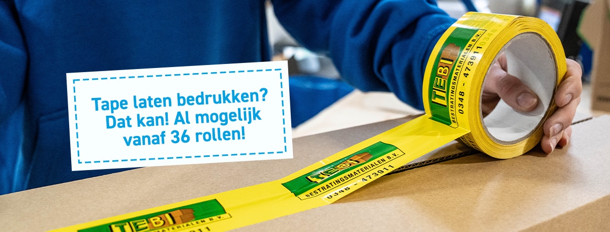 Tape laten bedrukken bij Profipack Verpakkingsmaterialen