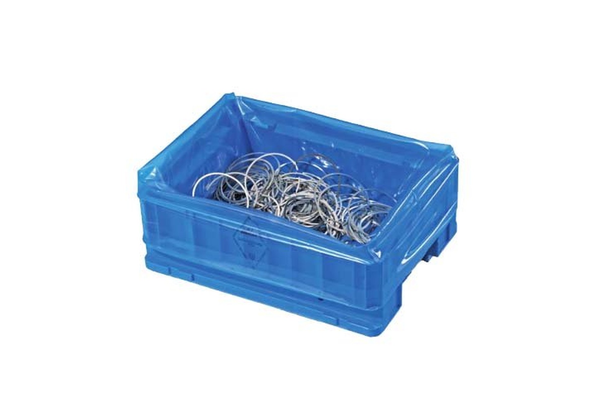 VCI KLT-zakken (corrosiewerend) transparant blauw - 30 x 20 x 50cm x 80my (500 st)