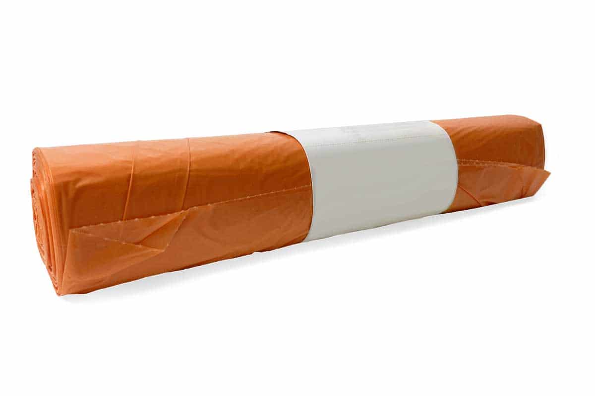 HDPE Afvalzakken oranje 70L - 58 x 100cm x 20my (20 st)