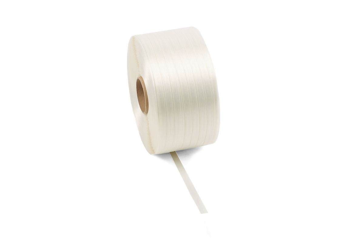 Polyesterband hotmelt wit - 13mm x 1.100m 19.0000 millimeter, 600.0000 meter