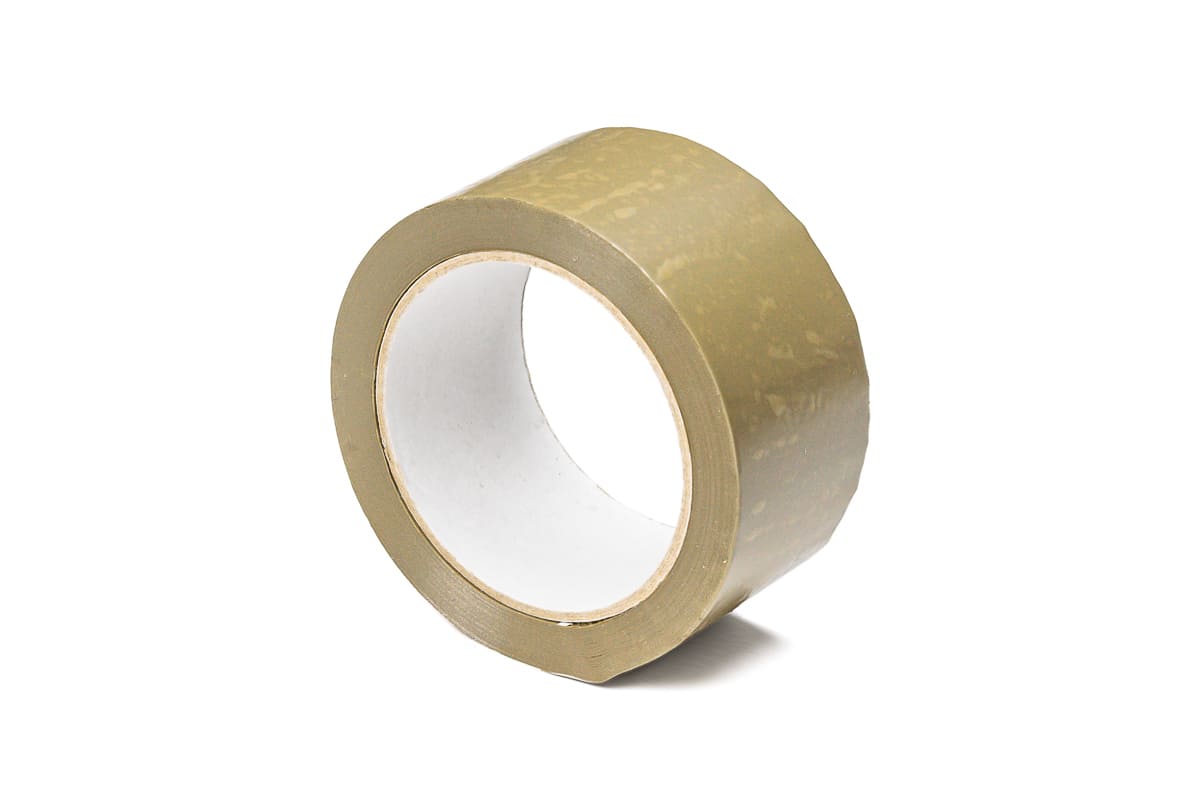 PVC tape geel - 50mm x 66m bruin, 50.0000 millimeter