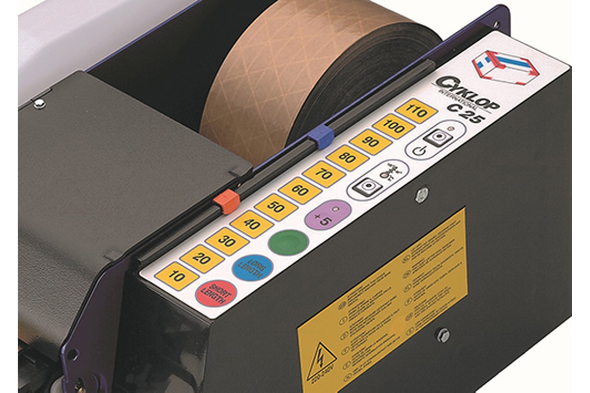Papieren tape gegomd - 70mm x 150m x 125g/m2 (versterkt)