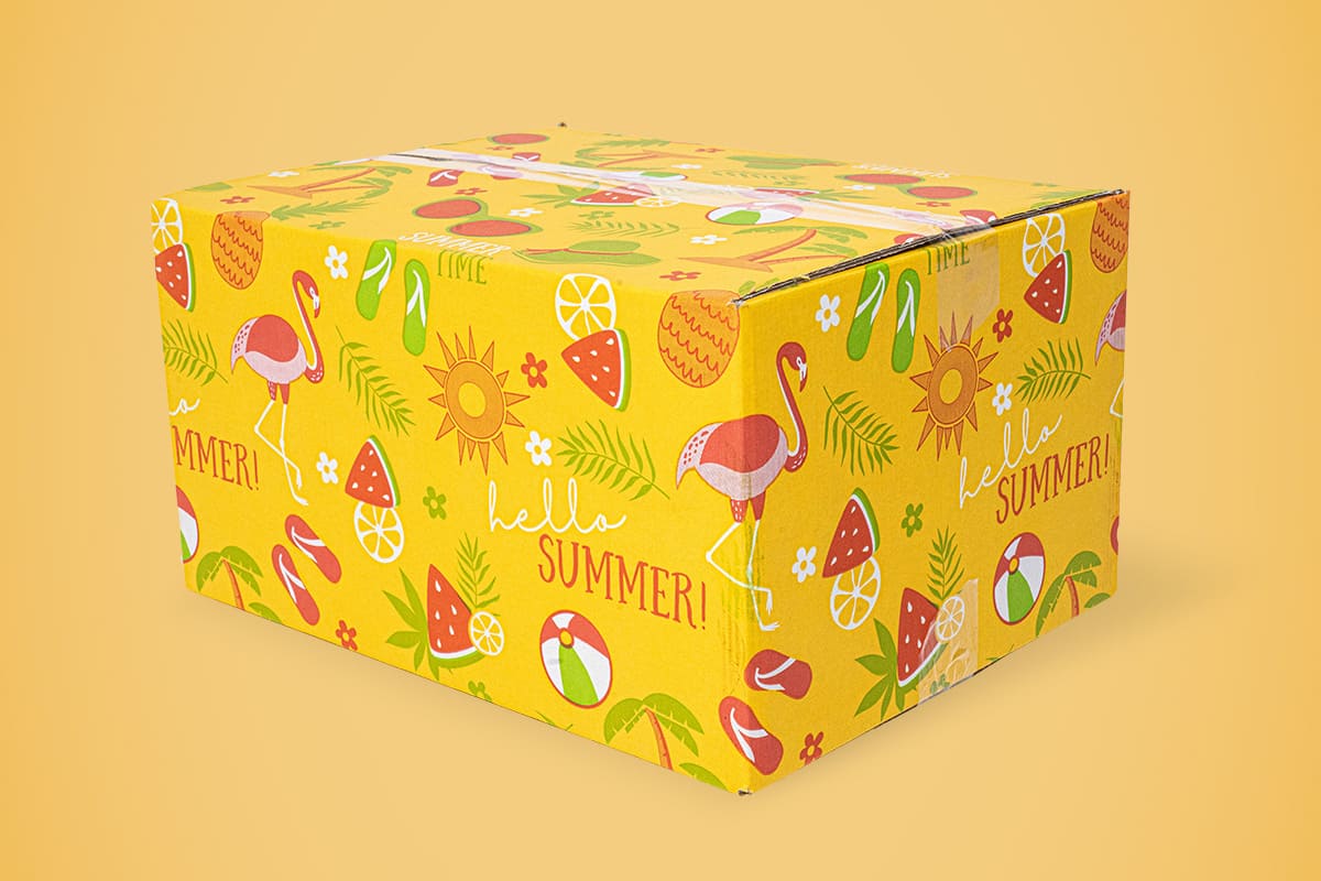 Geschenkbox, zomerbox, kartonnen dozen