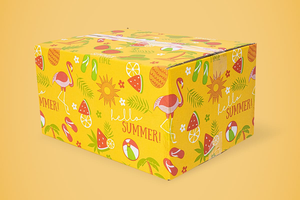Geschenkbox, zomerbox, kartonnen dozen