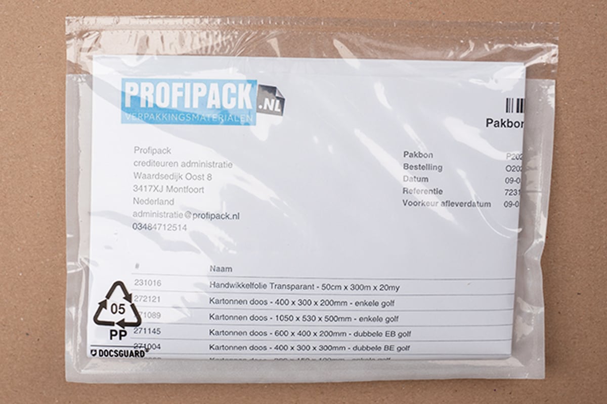 paklijst enveloppen online shoppen bij profipack