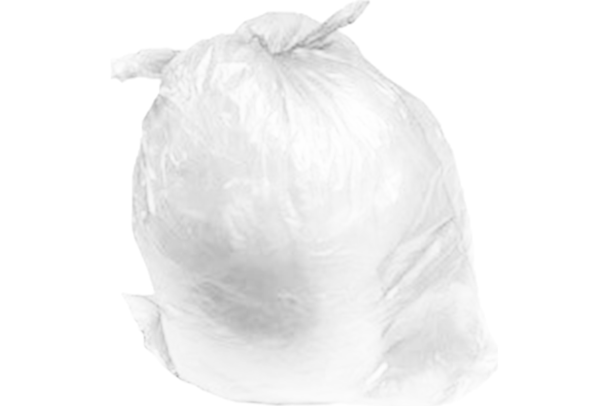 HDPE afvalzakken wit 120L - 70 x 110cm x T25 (200st)