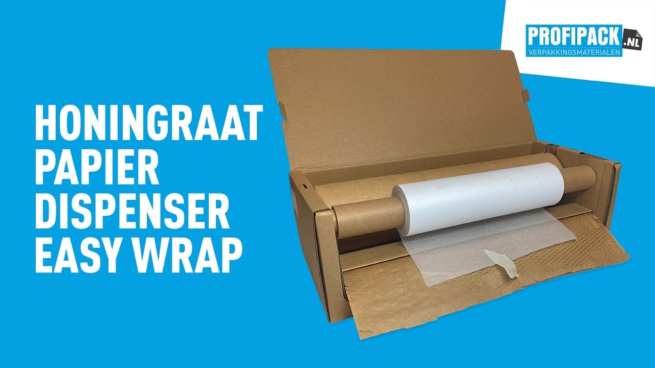 Easy Wrap Honingraat papier dispenserbox - 50cm x 80gr + 30cm x 110m softline (navulbaar)