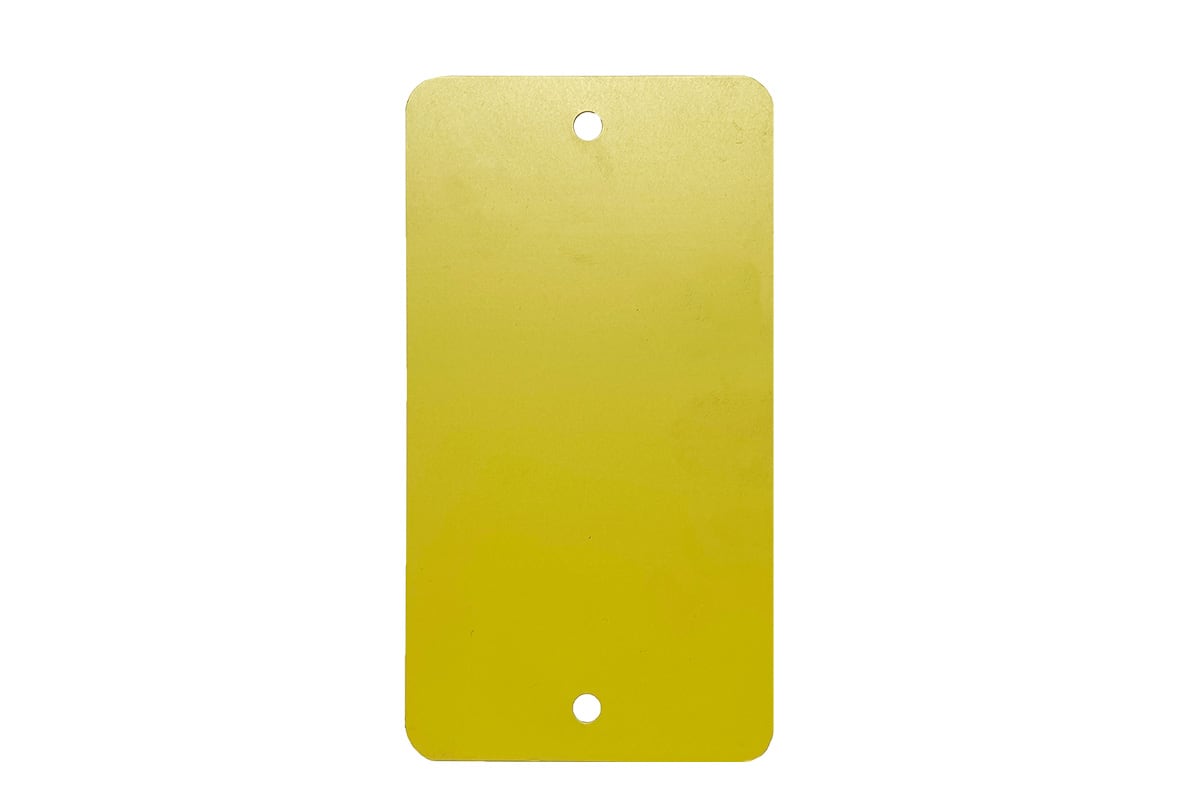 Metalen labels geel - 65 x 120mm (1.000 st)