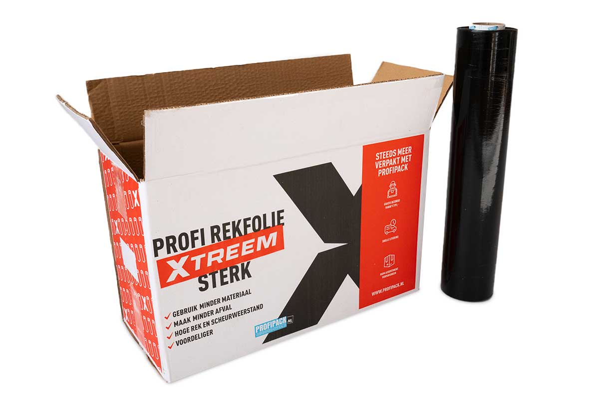 Handwikkelfolie EAGLE Zwart - 50cm x 500m x 12my 