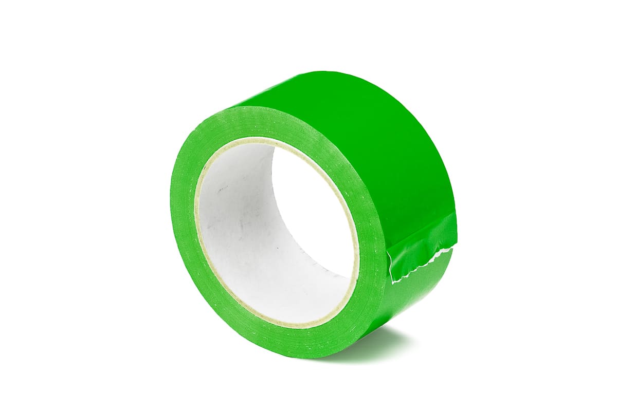 PVC tape transparant - 100mm x 66m groen, 50.0000 millimeter
