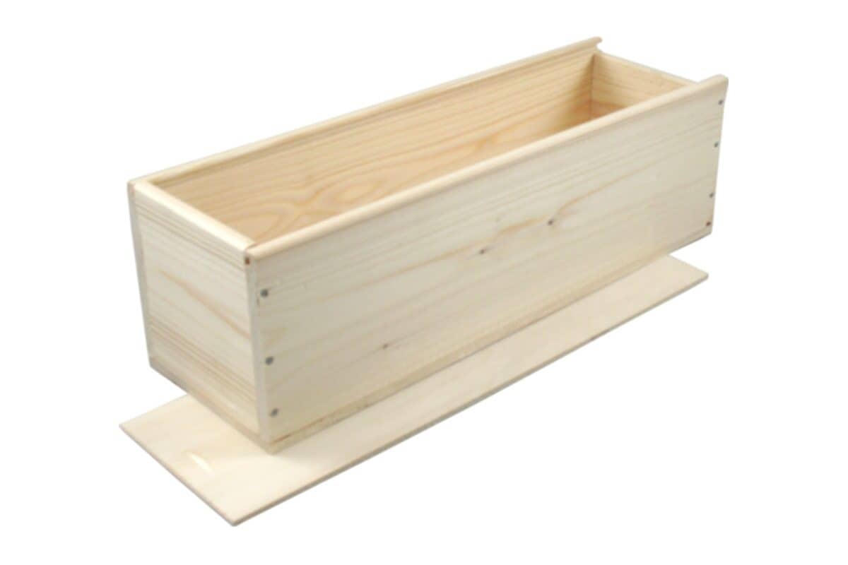Wijnkist 1-fles met schuifdeksel - 340 x 95 x 85mm