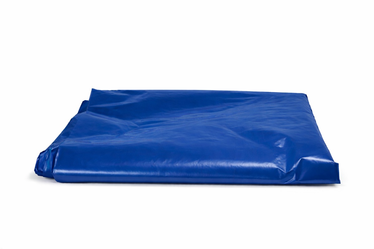 Plastic matrashoezen blauw - 158 x 24 x 230cm x 100my (25 st)