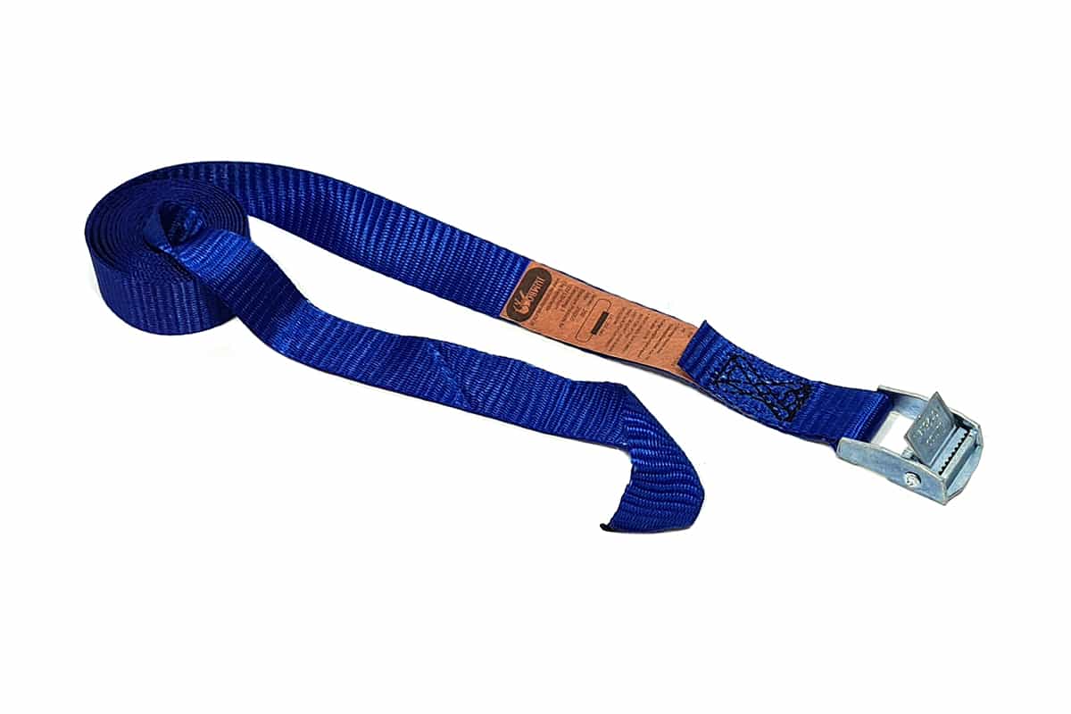 Bagagegordel spanband blauw + gesp - 25mm x 2m