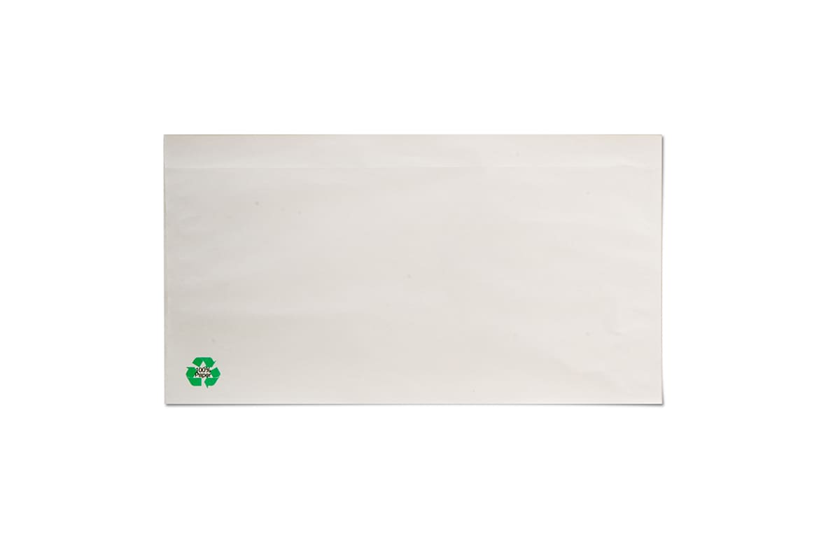 Eco papieren paklijst enveloppen blanco - 230 x 125mm (1.000 st)