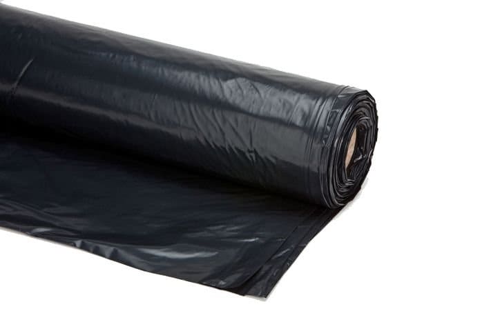 PE folie zwart - 600cm x 50m x 90my