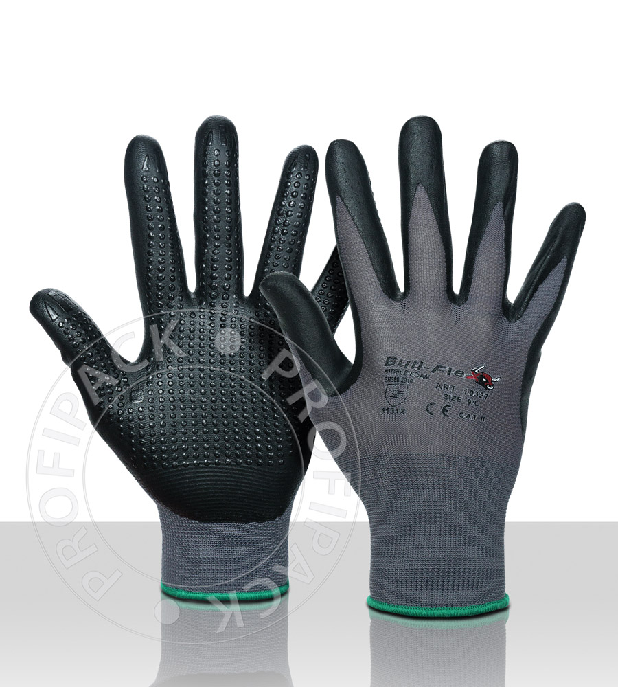 Bullflex Nitril antislip montagehandschoenen - maat 10/XL