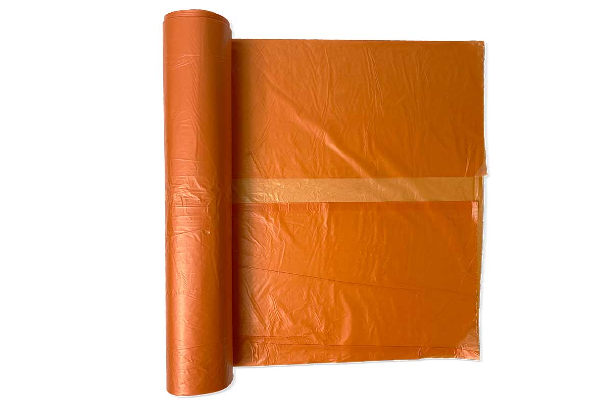 HDPE Afvalzakken oranje 70L - 58 x 100cm x 20my (20 st)