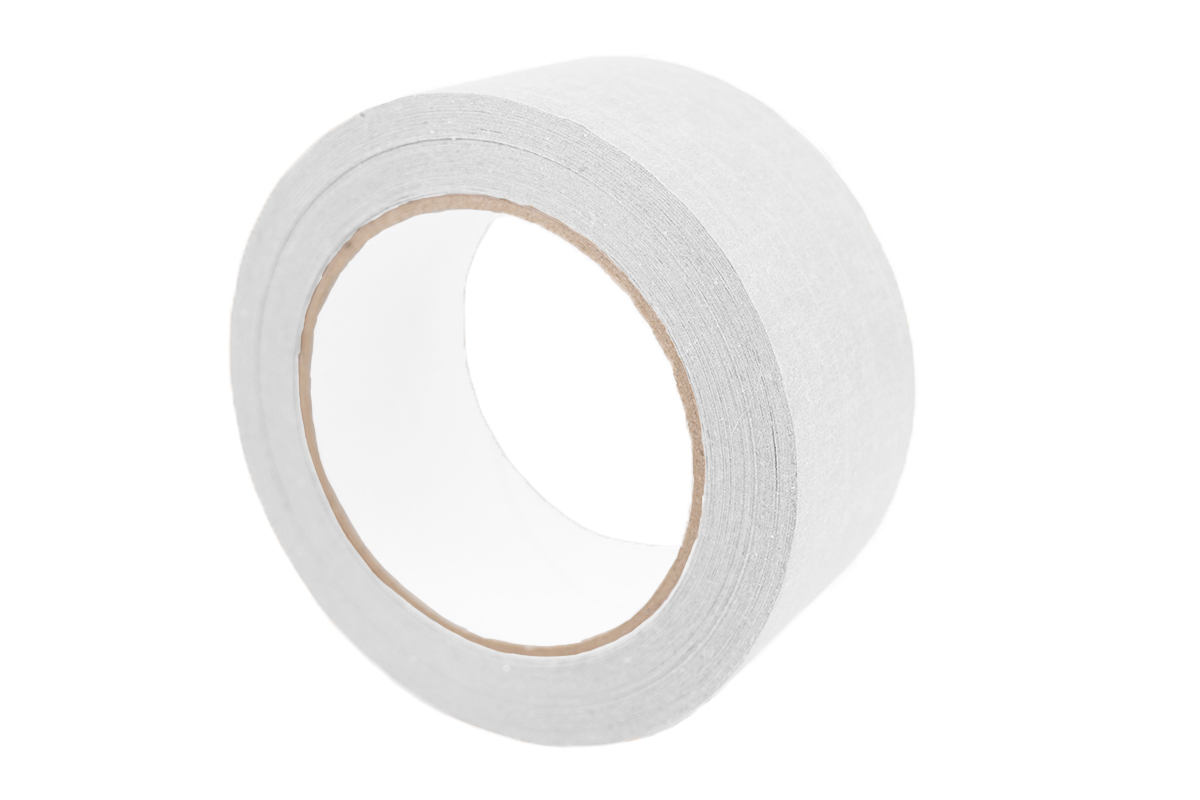 Papieren tape versterkt wit - 50mm x 50m Papieren tape versterkt wit - 50mm x 50m