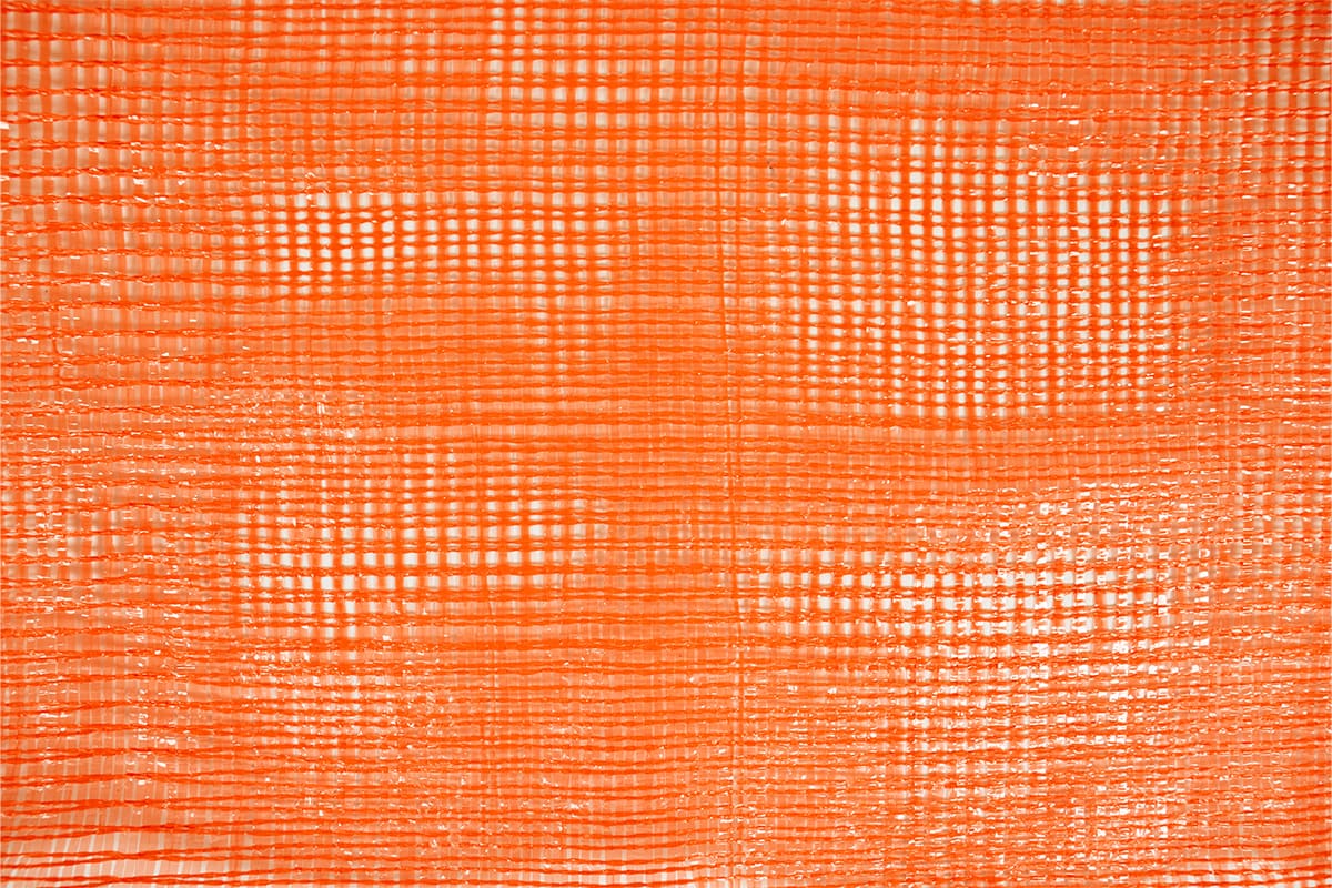Netzakken geweven oranje met koord - 45 x 63cm