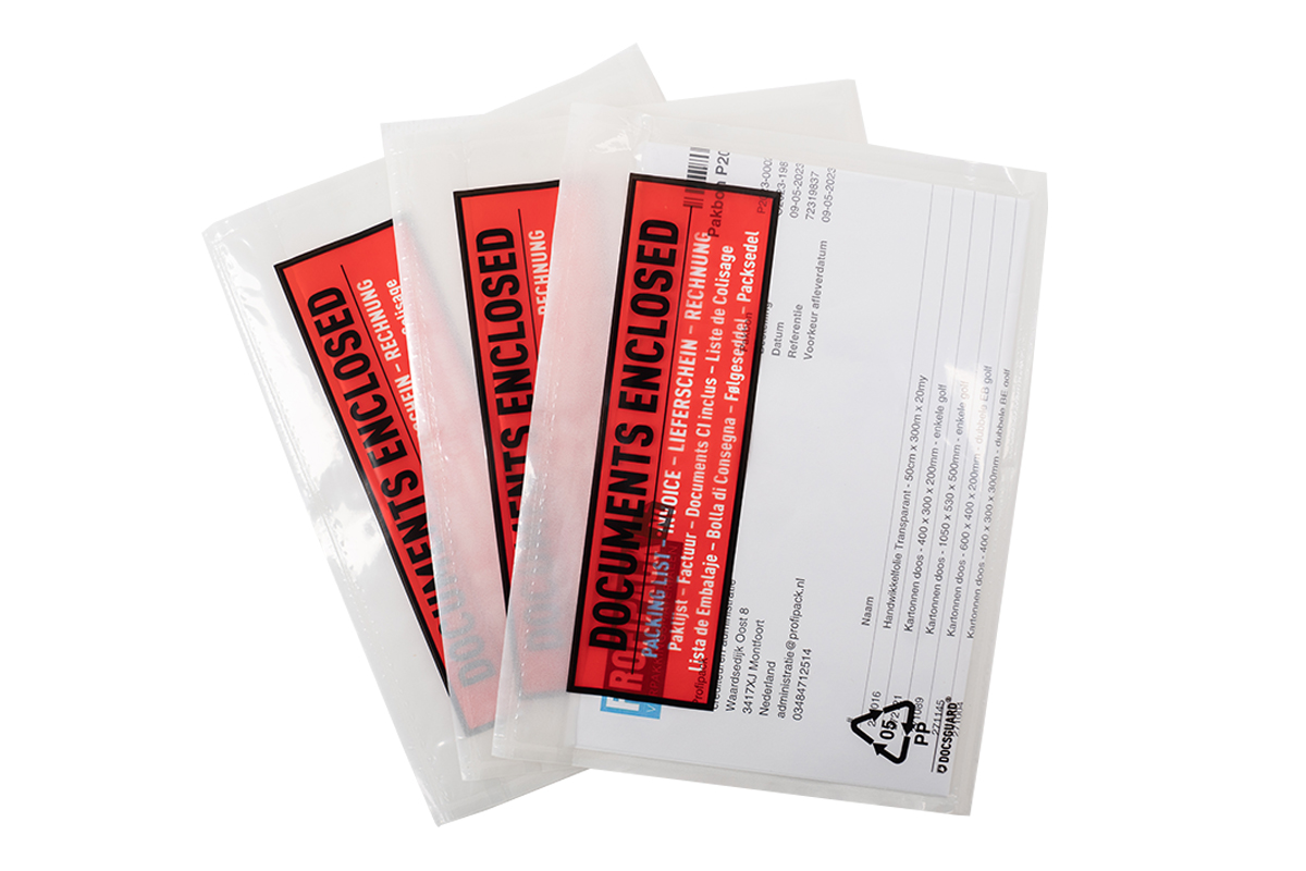 Paklijst enveloppen Documents Enclosed - 165 x 122mm (250 st)