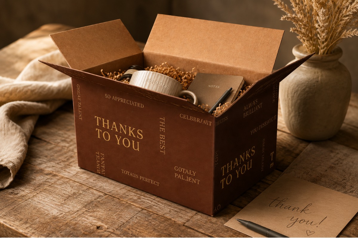 Kerstdoos "Thanks"  - 390 x 290 x 177mm