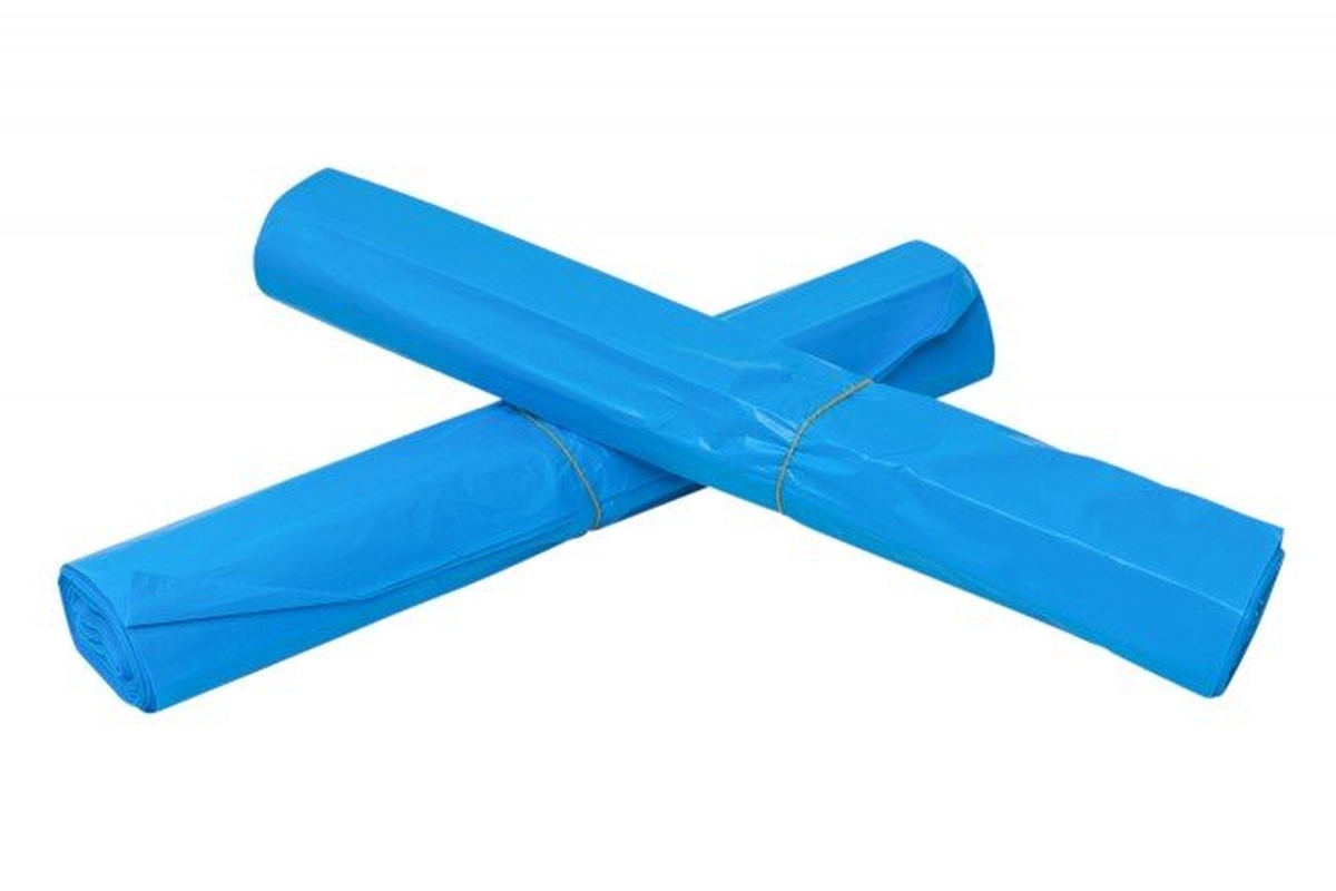 HDPE afvalzakken blauw 120L - 70 x 110cm x 20my