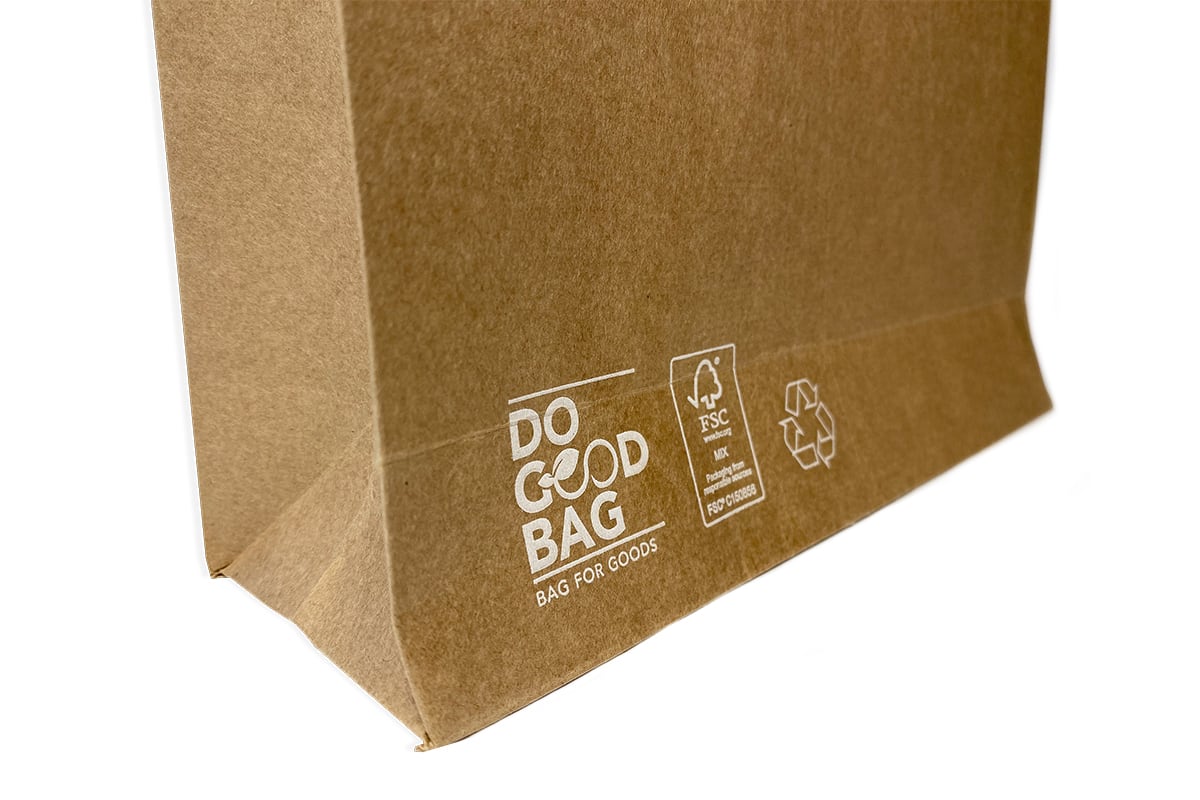 Papieren verzendzakken ''Do good bag'' - 250 x 350mm + 50mm (100 st)