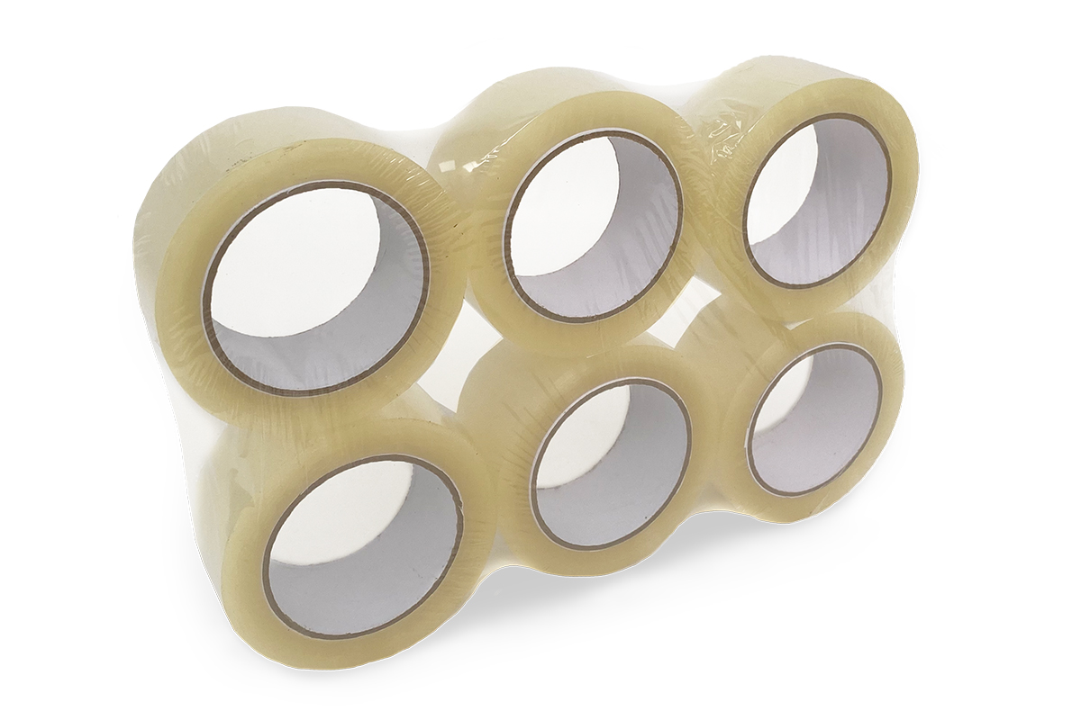 PP solvent tape transparant - 48mm x 66m