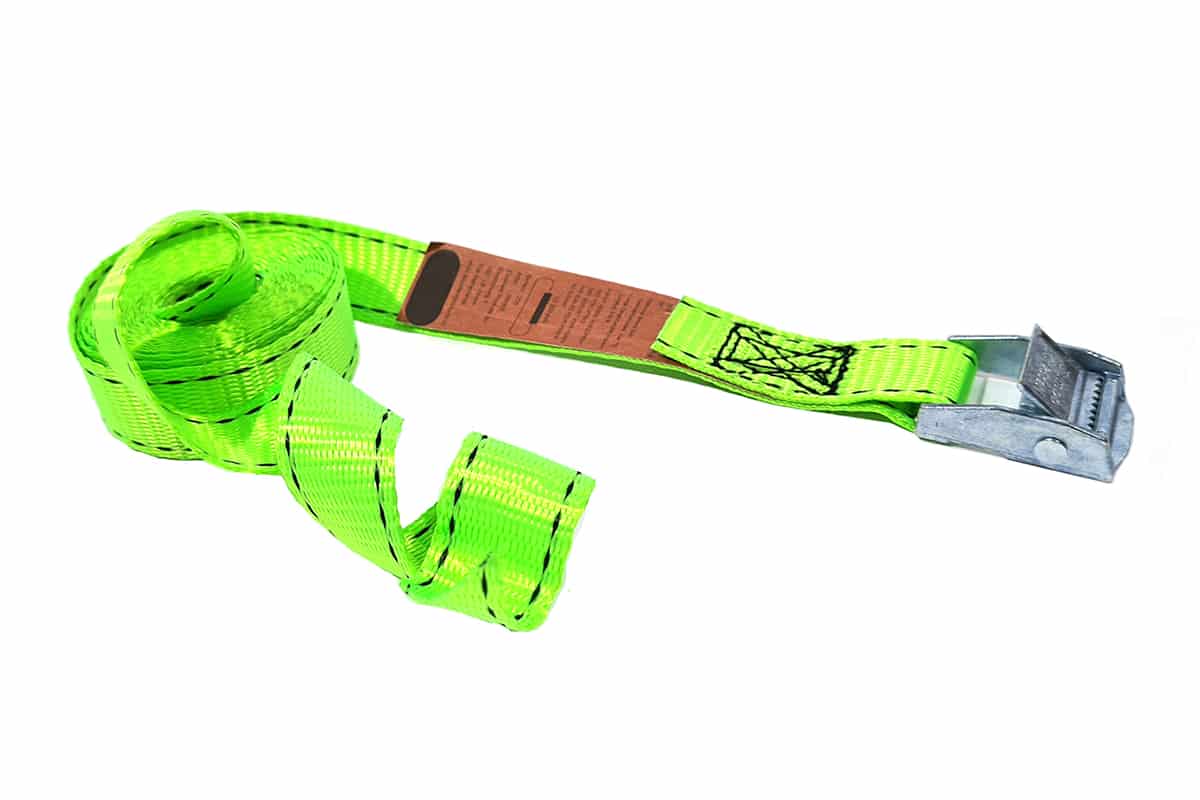 Bagagegordel spanband groen + gesp - 25mm x 2,5m