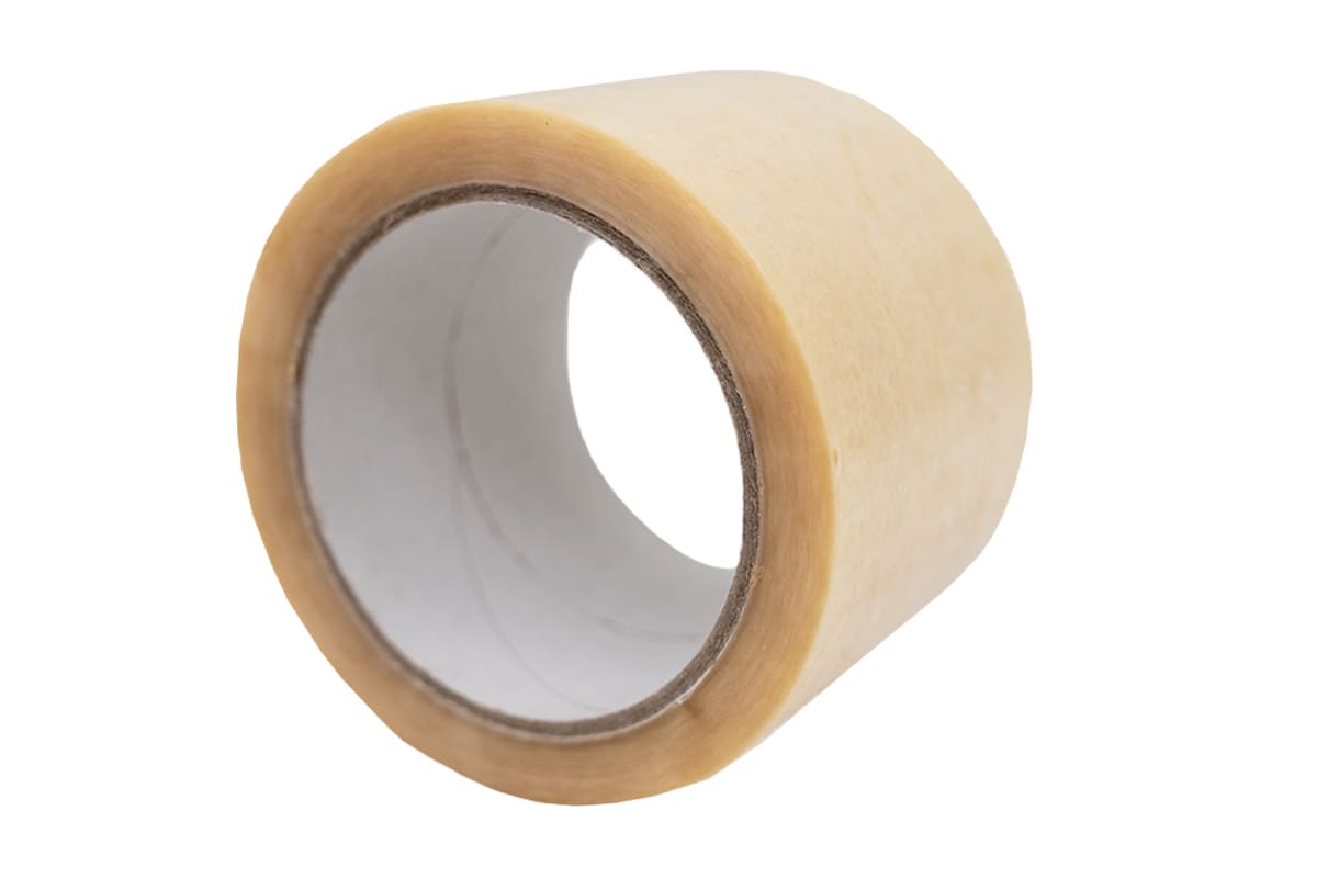 PVC tape bruin - 75mm x 66m transparant, 75.0000 millimeter