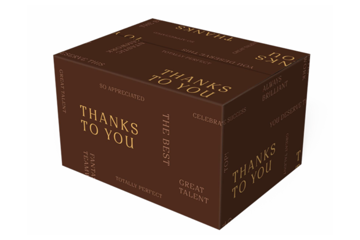 Kerstdoos "Thanks"  - 390 x 290 x 177mm