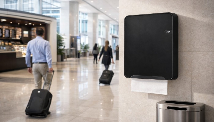 Dispenser voor papieren handdoekjes