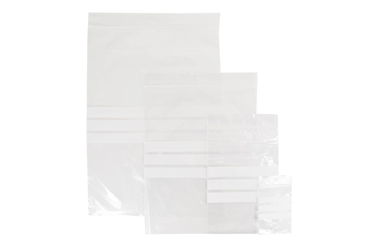 Gripzakken transparant met schrijfvlak - 160 x 230mm x 50my (1.000 st)