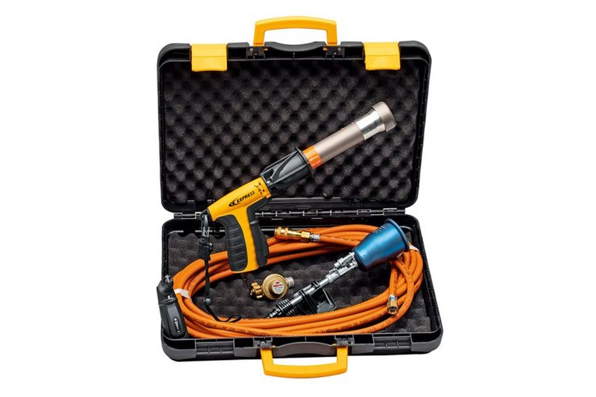Krimppistool Combo Hornet Wizz 90kw/150kw set - Combo Hornet Wizz 90kw + Gasfleshouder