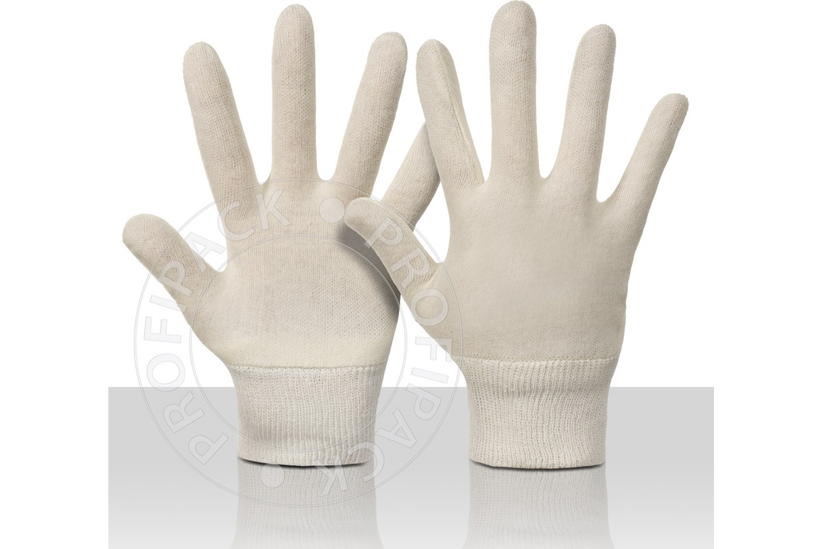 Bullflex zware katoenen handschoenen tricot boord (heren) - maat 10/XL